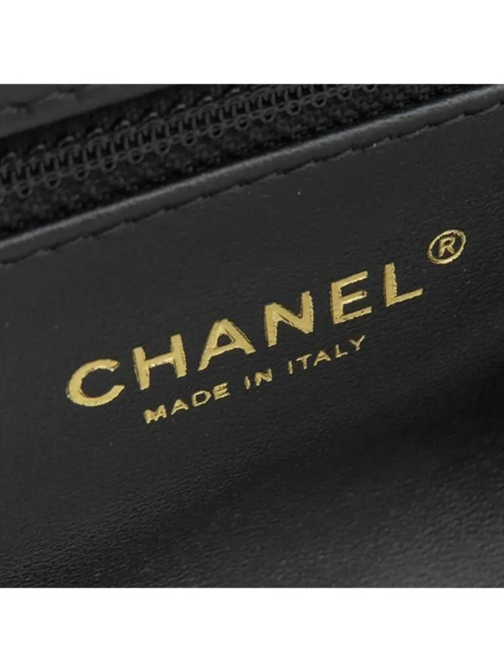 Chanel 2-Way Bag Small Top Handle Flap Lambskin Shiny Black Gold Handbag